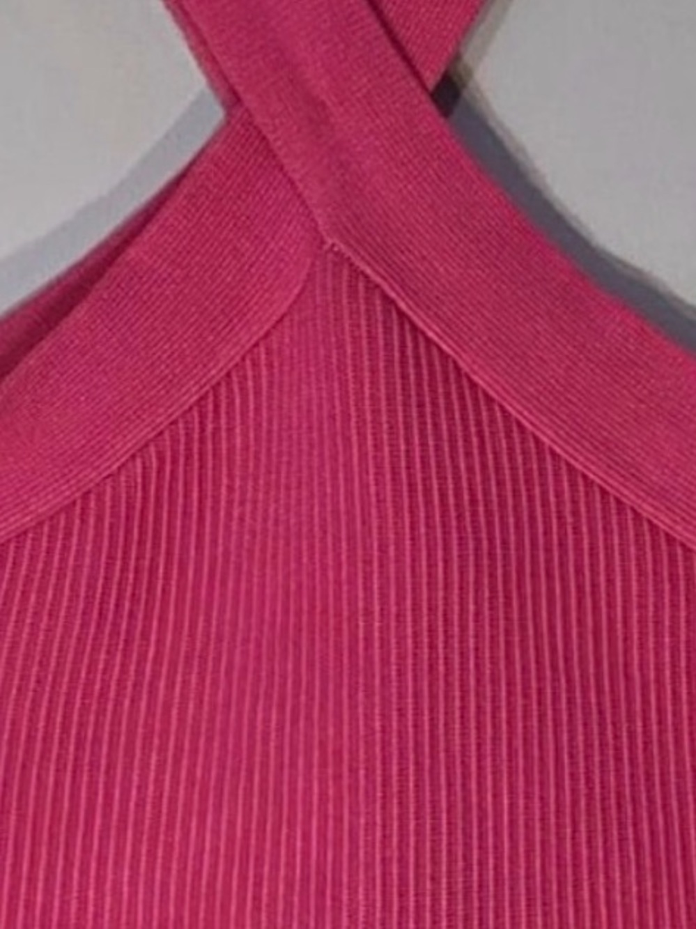 REVOLVE x House of Harlow 1960 Lidia Criss-Cross Pink Ribbed Halter Top Size S - Picture 4 of 8